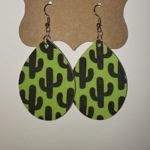 Faux leather earrings